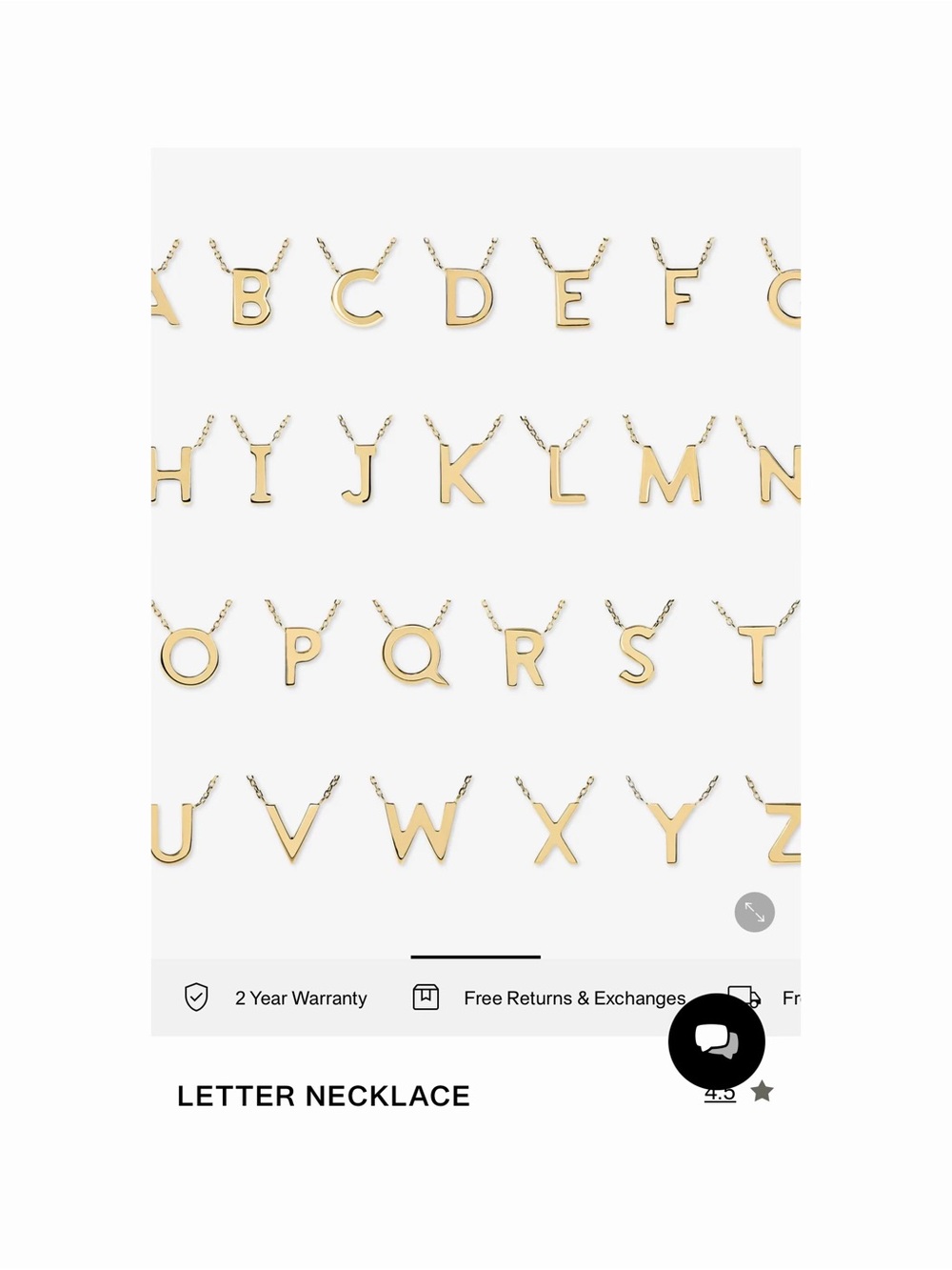 Mejuri 14k Gold Letter B Necklace